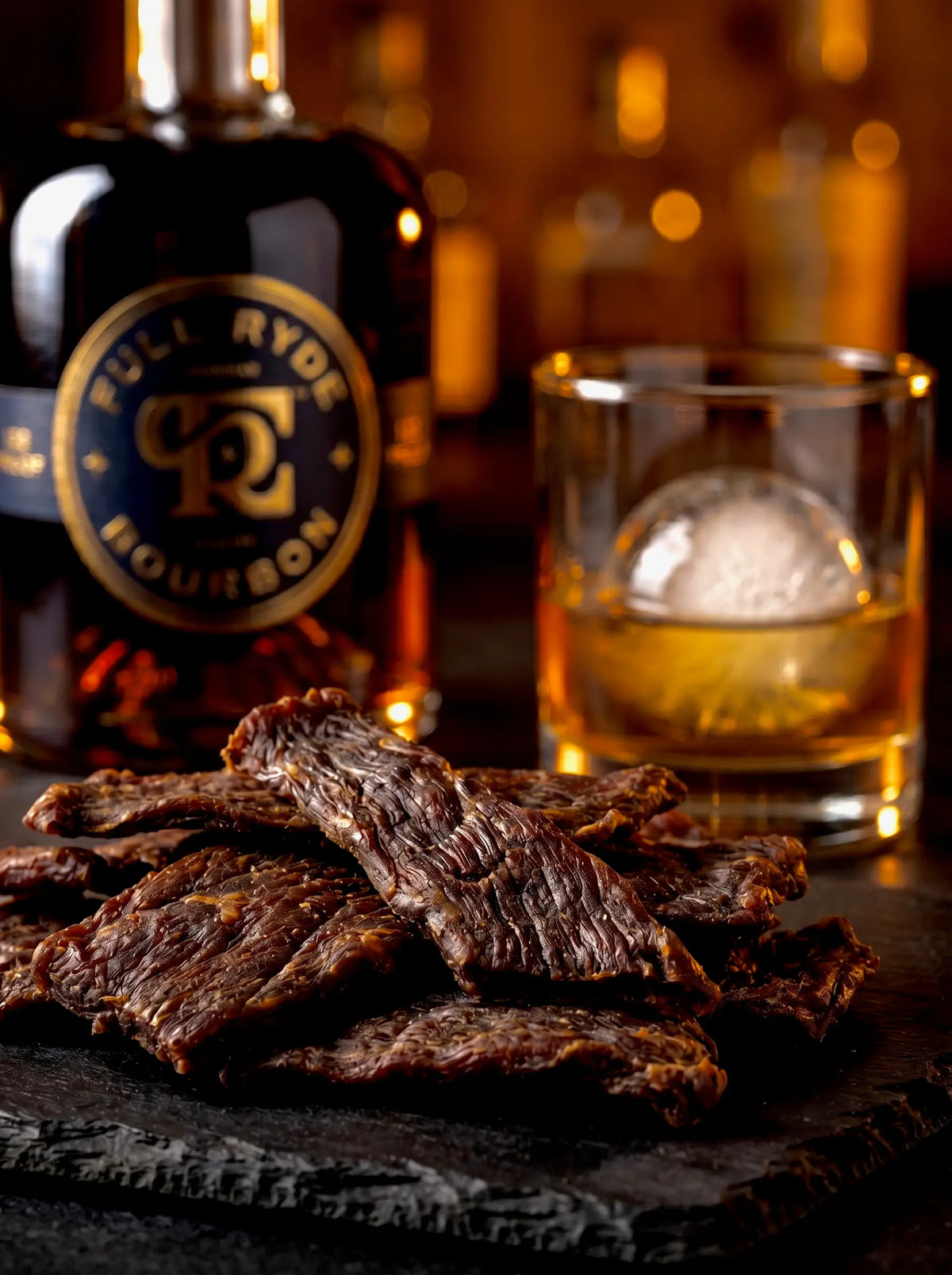 FULL RYDE Bourbon, 115 Proof, Batch No.2 X HoF Farms Wagyu Meat Bundle